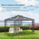 Outsunny 3(m) Gazebo Top Cover Double Tier Canopy Replacement Pavilion Roof Deep Grey - anydaydirect