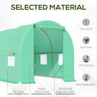 Outsunny 4.5m x 2m x 2m Walk-in Tunnel Greenhouse Garden Plant Growing House with Door and Ventilation Window, Green - anydaydirect