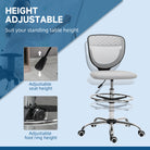 Vinsetto 68-88cm Draughtsman Office Chair, with Wheels - Light Grey - anydaydirect