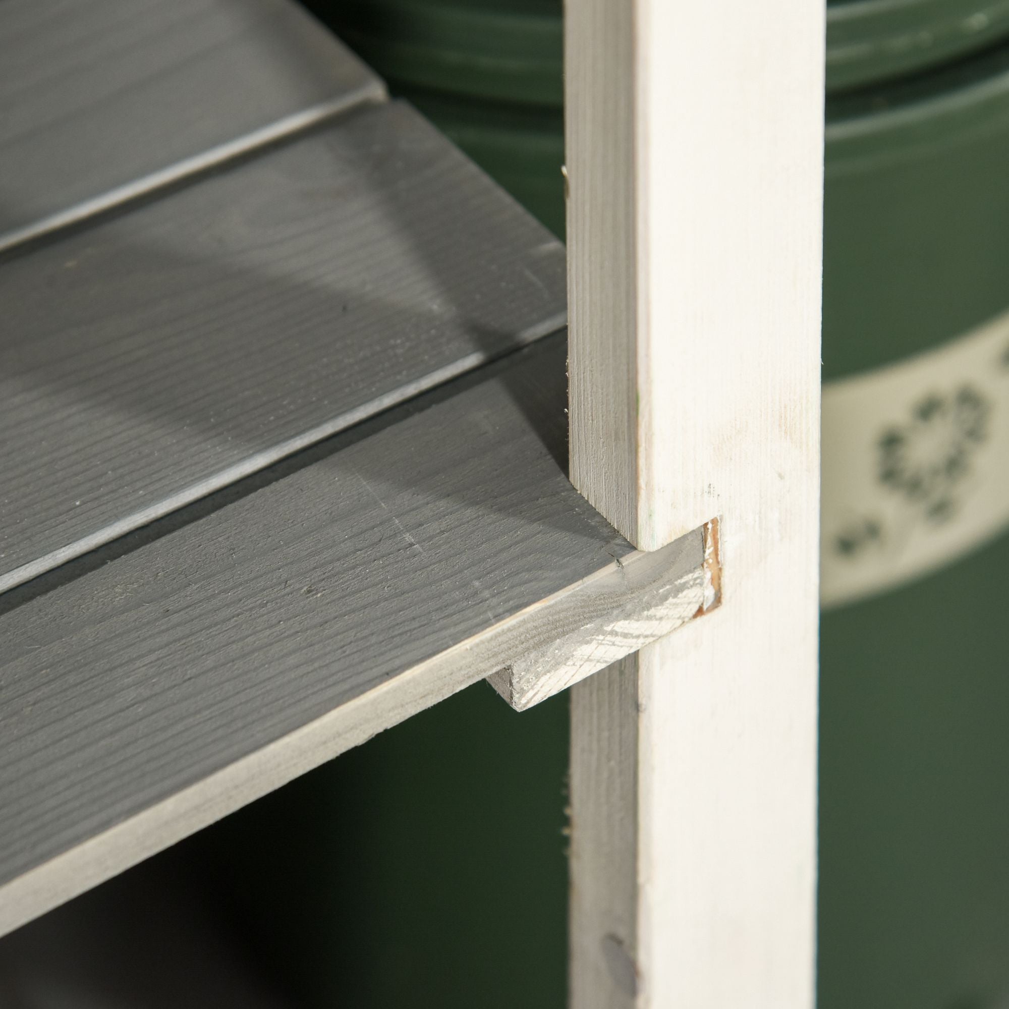 Outsunny Wooden Garden Storage Shed Fir Wood Tool Cabinet Organiser with Shelves 75L x 56W x115Hcm Grey - anydaydirect