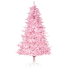 HOMCOM 6FT Pop-up Artificial Christmas Tree Holiday Xmas Holiday Tree Decoration with Automatic Open for Home Party, Pink - anydaydirect