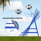 HOMCOM Adjustable Rebounder Net Kickback Target Goal for Teens Adults Training, Blue - anydaydirect