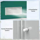 Outsunny 7ft x 4ft Lockable Garden Shed Large Patio Roofed Tool Metal Storage Building Foundation Sheds Box Outdoor Furniture, Green - anydaydirect