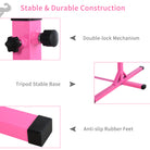 HOMCOM Height Adjustable Gymnastics Horizontal Bar for Kids, Children Junior Kip High Bar Fitness, Pink - anydaydirect