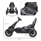HOMCOM Children Pedal Go Kart, Kids Ride on Racer w/ Adjustable Seat, Shock Absorption EVA Tyres, Handbrake, for Kids Aged 3-8 - anydaydirect