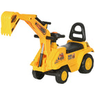 HOMCOM 2 in 1 Kids Ride On Tractor Pull Cart with Bucket, Under Seat Storage, Horn, High Backrest, for 1.5-4 Years Old, Yellow - anydaydirect