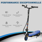 HOMCOM Foldable Electric Scooter, with LED Headlight, for Ages 7-14 Years - Blue - anydaydirect