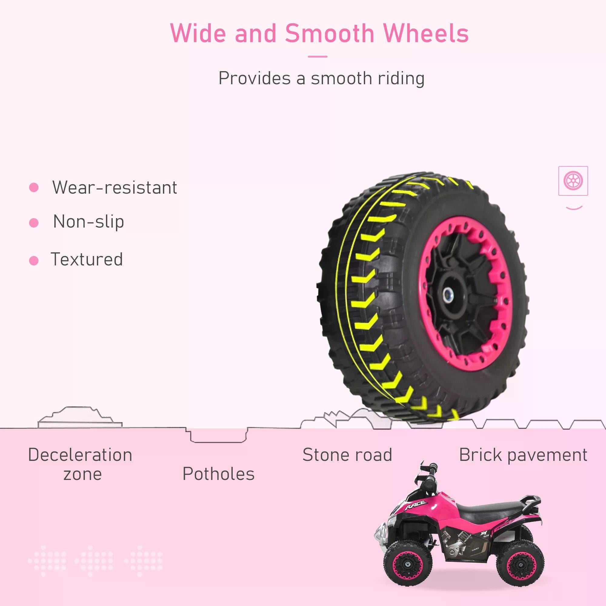 HOMCOM Ride on Toy for Kids 4 Wheel Foot-to-Floor Sliding Walking Car Toy Motorcycle Baby Walker Toddler Toys for for 18-36 Months Boys and Girls - anydaydirect