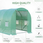 Outsunny 4L x 2W x 2H M Greenhouse Walk-in Polytunnel Outdoor Garden Flower Vegetable Planter 25mm Diameter Galvanised Steel Frame with Zipped Door - anydaydirect