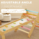 AIYAPLAY 8-in-1 Toddler Climbing Frame, Indoor Play Triangle Set with Slide, Arch and Triangle Ladder, Multicolour - anydaydirect