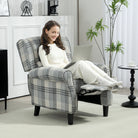 HOMCOM 160° Reclining Armchair, with Footrest - Grey - anydaydirect