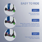 HOMCOM Folding Electric Scooter Adult E Scooter, 120W, with Rear Wheel Brake, 8km/h Maximum Speed, for Ages 6+ Years Old, Green - anydaydirect