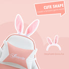 Vinsetto Racing Gaming Chair, Reclining PU Leather Computer Chair with Removable Rabbit Ears, Footrest, Headrest and Lumber Support, Pink - anydaydirect