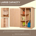 Outsunny Wooden Garden Storage Shed Fir Wood Tool Cabinet Organiser with Shelves 75L x 56W x115Hcm - anydaydirect