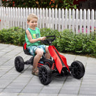 HOMCOM Children Pedal Go Kart, Kids Ride on Racer w/ Adjustable Seat, Shock Absorption EVA Tyres, Handbrake, for Kids Aged 3-8, Red - anydaydirect