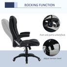 Vinsetto Ergonomic Office Chair Comfortable Desk Chair with Armrests Adjustable Height Reclining and Tilt Function Black - anydaydirect