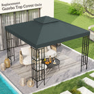 Outsunny Gazebo Roof Replacement, for 3 x 3(m) Frames - Grey - anydaydirect