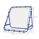 HOMCOM Adjustable Rebounder Net Kickback Target Goal for Teens Adults Training, Blue - anydaydirect