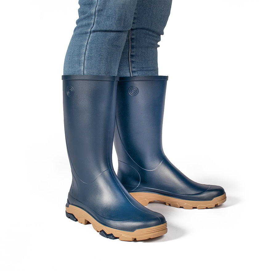 Rouchette Remoove Wellington Boots - Navy - anydaydirect