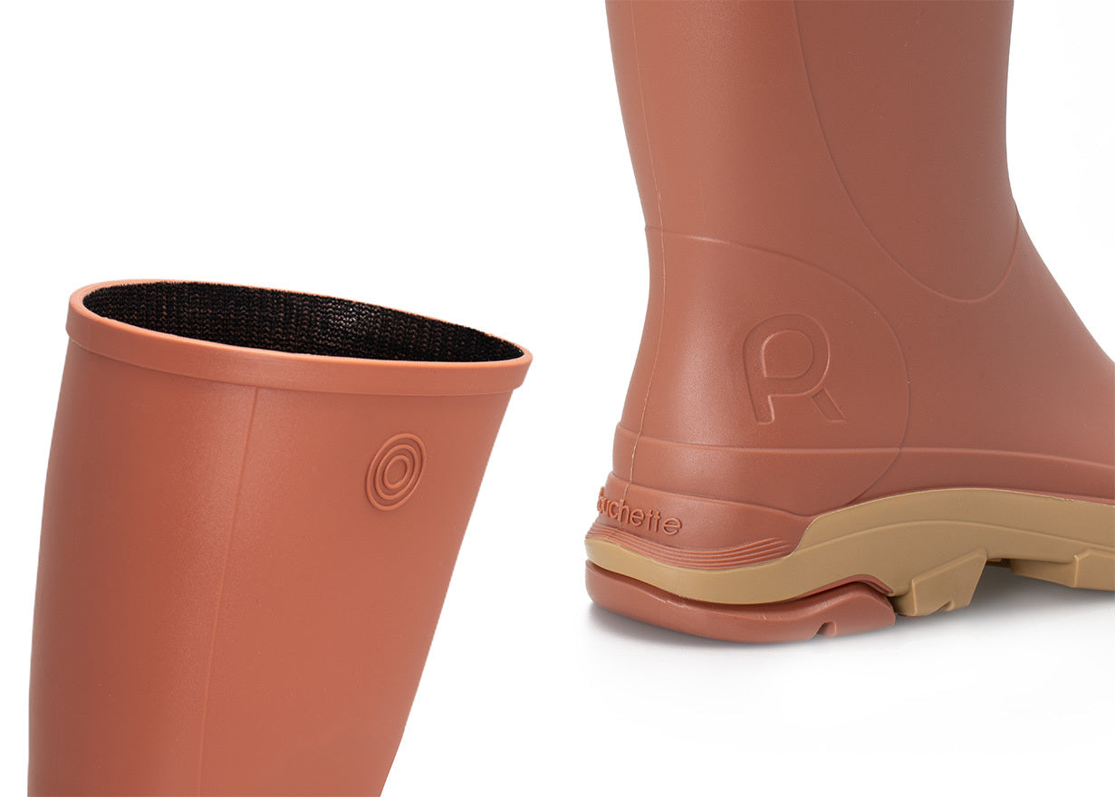 Rouchette Remoove Wellington Boots - Terracotta - anydaydirect