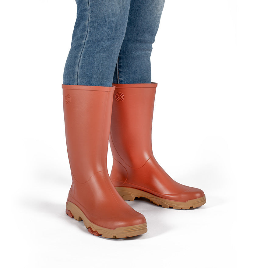 Rouchette Remoove Wellington Boots - Terracotta - anydaydirect