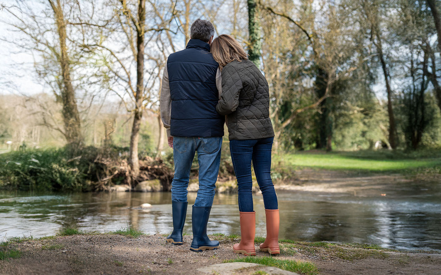 Rouchette Remoove Wellington Boots - Terracotta - anydaydirect