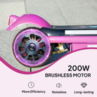AIYAPLAY Electric Scooter for Kids Ages 6-14, with Dual Brakes, Flash Wheel and Colourful Light, Kids Electric Scooter E Scooter, Up to 12 KM/H & 10 KM, Purple - anydaydirect