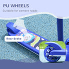AIYAPLAY Kids 3 Wheel Scooter for 2-6 Years Old w/ Adjustable Height, LED Light, TPE Handlebar, Blue - anydaydirect