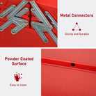 DURHAND Metal Tool Box 3 Tier 5 Tray Professional Portable Storage Cabinet Workshop Cantilever Toolbox with Carry Handle, 45cmx20cmx34.5cm, Red - anydaydirect