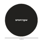 SPORTNOW Replacement Trampoline Mat with Spring Pull Tool, 72 V-Hooks, for 12ft Trampoline using 14cm Springs, Black - anydaydirect