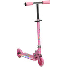 HOMCOM Kids Scooter with LED Wheels, Adjustable Height, Folding Design, Lights & Music, for Ages 3-7, Pink - anydaydirect
