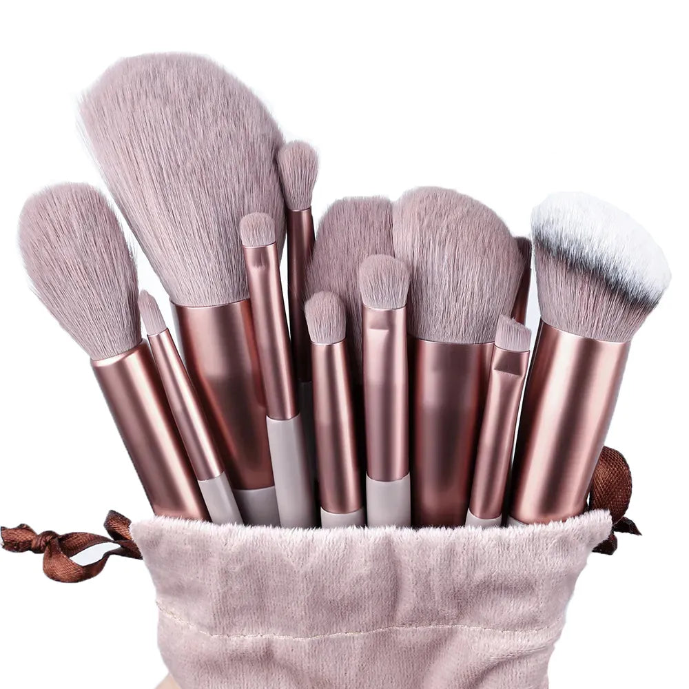 13Pcs Soft Fluffy Makeup Brushes Set for cosmetics Foundation Blush Powder Eyeshadow Kabuki Blending Makeup brush beauty tool - anydaydirect