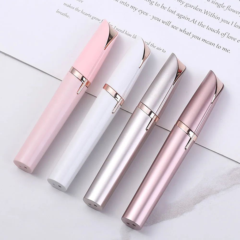 Womens Electric Eyebrow Trimmer Eye Brow Shaper Pencil Face Hair Remover For Women Automatic Eyebrow Shavers Pocketknife - anydaydirect