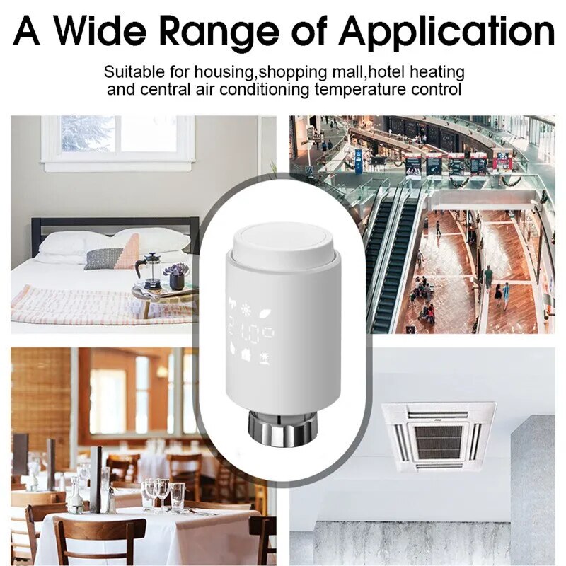 Smart Radiator Thermostat ZigBee 3.0 Thermostat Tuya Radiator Actuator Valve Smart Programmable TRV Temperature Controller Alexa Google Home Voice Control - anydaydirect