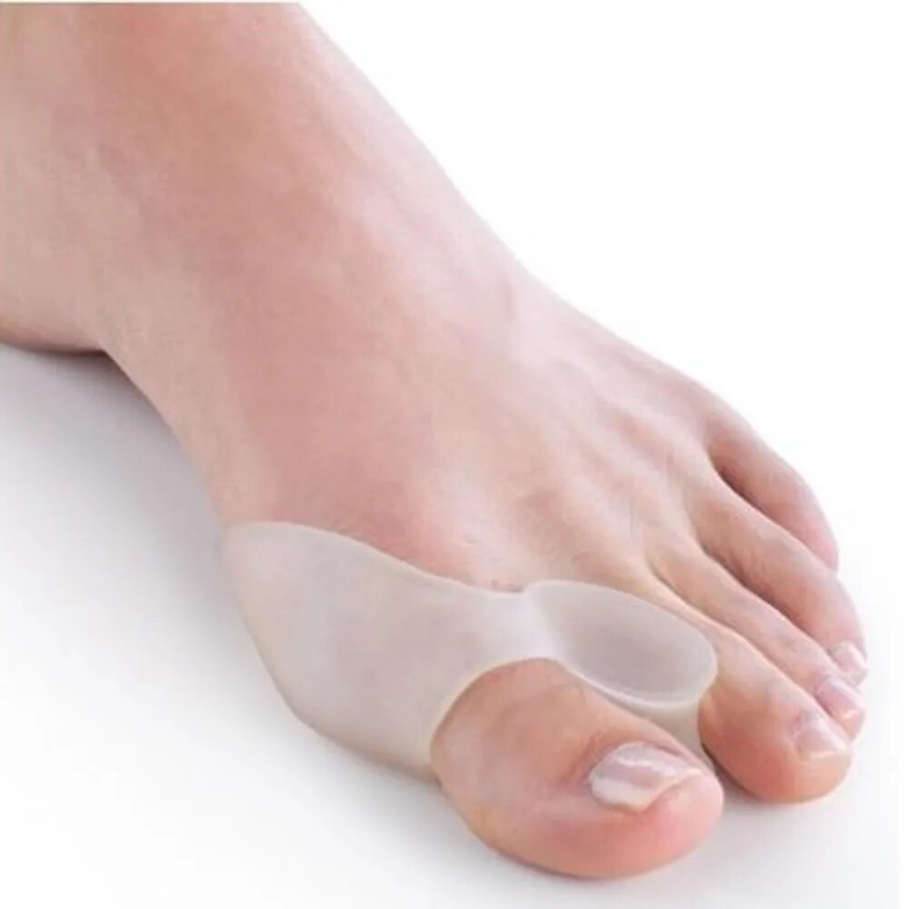 2PCS Silicone Gel Thumb Corrector Bunion Foot Toe Hallux Valgus Protector Separator Finger Straightener Adjuster Foot Care Tool - anydaydirect