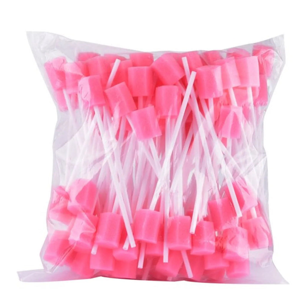 100pcs Cleaning Mouth Swabs Foam Sputum Sponge Stick For Oral Medical Use Oral Care Disposable Oral Care Sponge Swab Tooth - anydaydirect