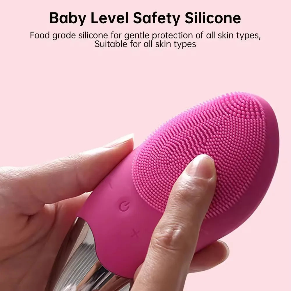 Silicone Electric Face Cleansing Brush Deep Cleaning Skincare Massager Pore Cleaning Facial Vibration Cleaning And Beauty Tool - anydaydirect