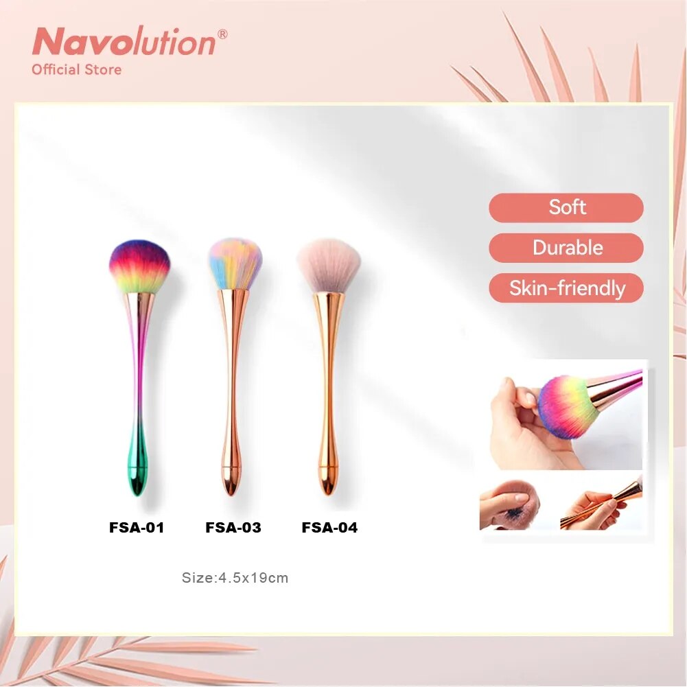 3 Styles Nail Art Dust Brush for Manicure Beauty Brush Blush Powder Brushes Fashion Gel Nail Accessories Nail Tools - anydaydirect