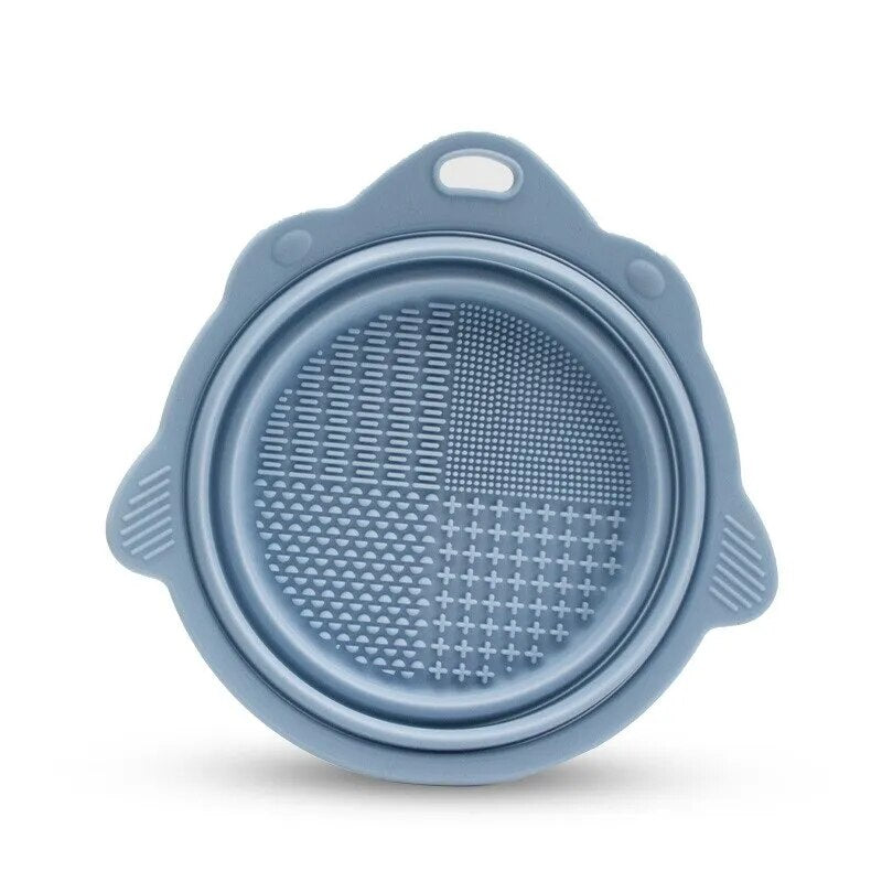 Makeup Tool Wash Powder Puff Cleaning Board Makeup Brush Cleaning Folding Bowl Silicone Washing Dishes Brush Cleaning - anydaydirect