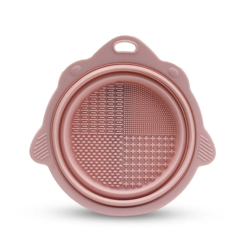 Makeup Tool Wash Powder Puff Cleaning Board Makeup Brush Cleaning Folding Bowl Silicone Washing Dishes Brush Cleaning - anydaydirect