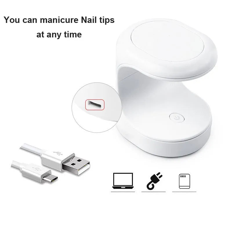 Mini Nail Dryer UV Lamp Manicure Machine Single Finger Nails Art Tool Gel Polish 16W Nail Dryer LED Lamp Manicure Tools With USB - anydaydirect
