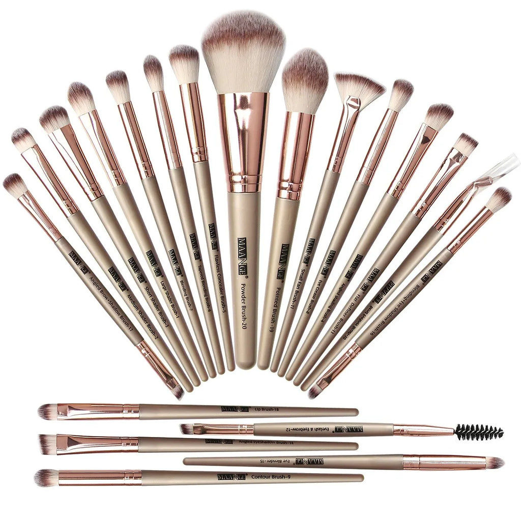 Hot Sale Multi-Color 20 PCs Professional Eye Makeup Brush Rose Gold Beauty Tool Brush - anydaydirect