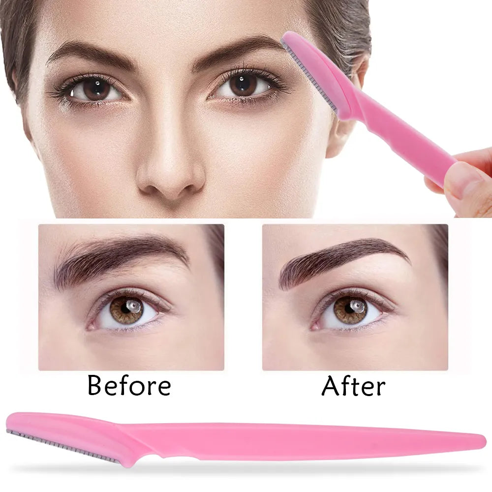 3/4/10Pcs Eyebrow Trimmer Blade Shaver Portable Face Razor Eye Brow Epilation Hair Removal Cutters Safety Razor Woman Makeup - anydaydirect