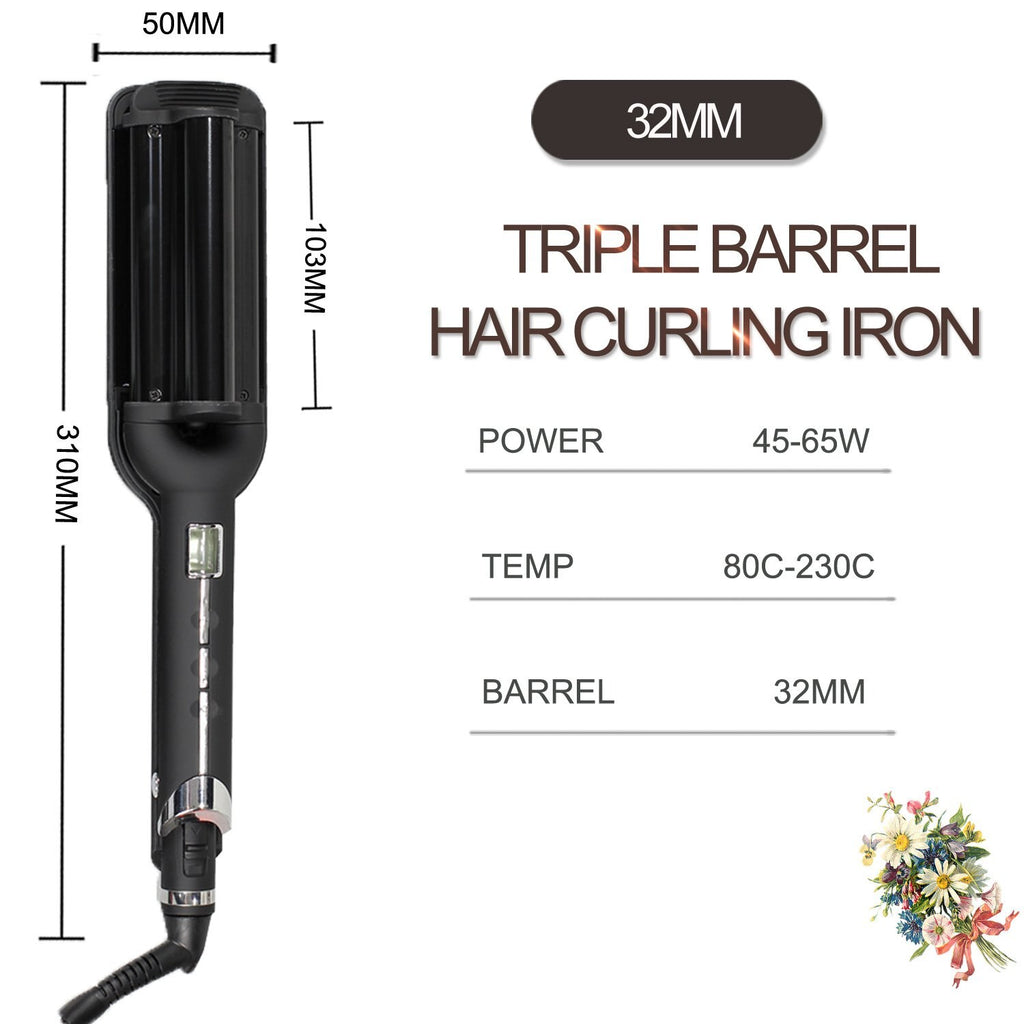 Anydaydirect Hair Curling Iron Egg Roll Ceramic Professional Fast Barrel Hair Curler Anti-scalding Hair Tools Hair Styler Wand Curler Irons - anydaydirect