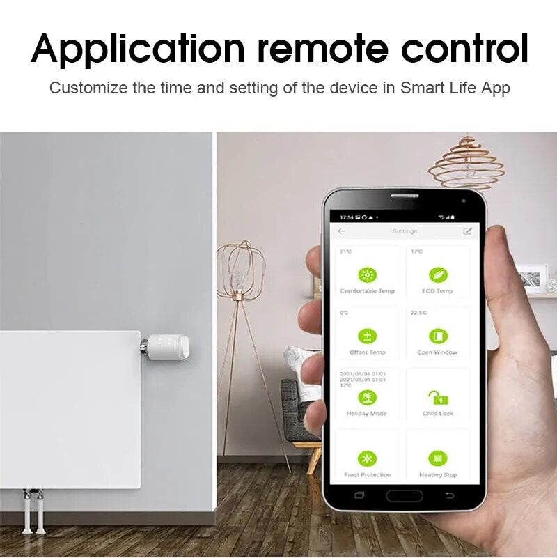 Smart Radiator Thermostat ZigBee 3.0 Thermostat Tuya Radiator Actuator Valve Smart Programmable TRV Temperature Controller Alexa Google Home Voice Control - anydaydirect