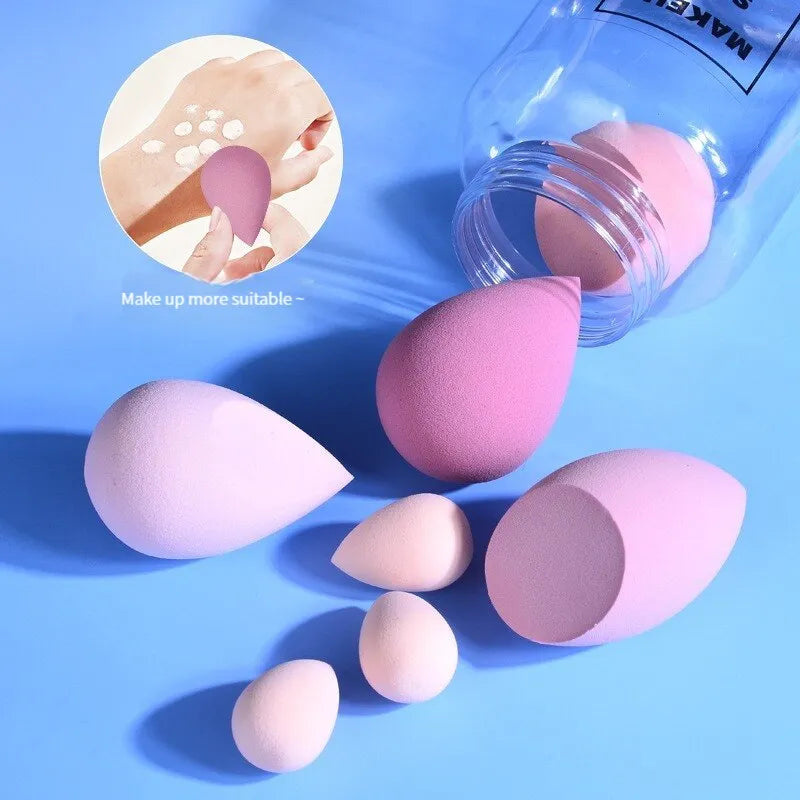 7PCS Canned Cosmetic Sponge Set Dry And Wet Liquid Foundation Powder Puff Professional Cosmetic Tools Make-up Artist - anydaydirect