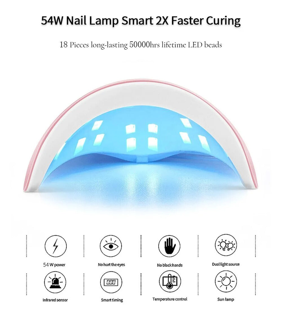 LED Nail Dryer Lamp For Nails 18 UV Lamp Beads Drying All Gel Polish USB Charge Professional Manicure Equipment - anydaydirect