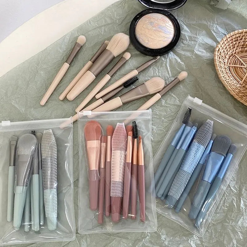 8Pcs Professional Makeup Brushes Set Cosmetic Powder Eye Shadow Foundation Blush Blending Concealer Beauty Make Up Tool Brushes - anydaydirect