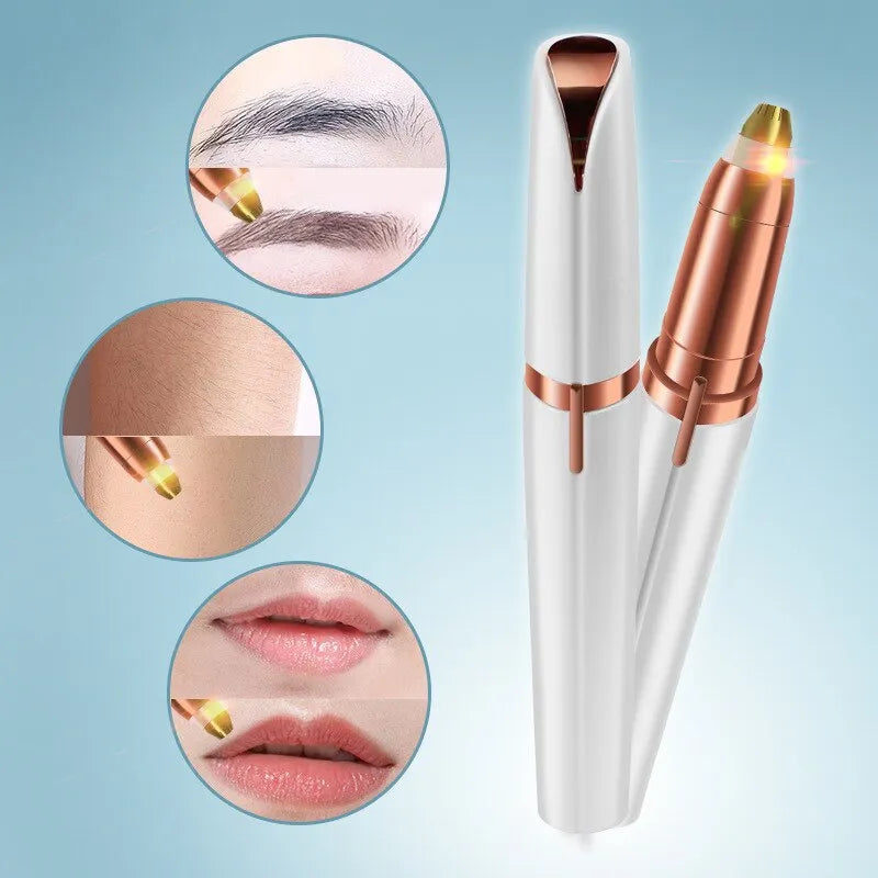 Electric Eyebrow Trimming Tool For Beginners Automatic Electric Eyebrow Trimmer Nose Hair Shaving Brush Scraper 1pc - anydaydirect