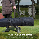 Outsunny 3.25 x 3.25m Deluxe Metal Gazebo, with Curtains - Brown and Grey - anydaydirect
